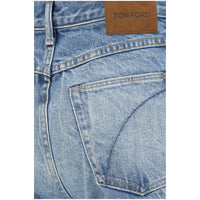 Tom Ford Blue Cotton Bootcut Jeans