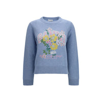 Ganni Blue Wool Oves Aries Sweatshirt