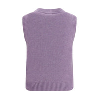 Ganni Gray Alpaca Vicugna Pacos Sleeveles Sweater