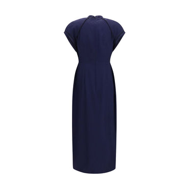Alessandra Rich Blue Silk Casual Dress