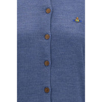 Vivienne Westwood Blue Wool Oves Aries Cardigan