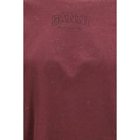 Ganni Bordeaux Cotton Sweatshirt