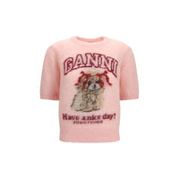 Ganni Multicolor Alpaca Vicugna Pacos T-Shirt