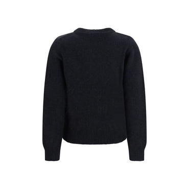 Ganni Black Recycled Wool Sweatshirt