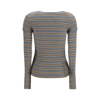 Ganni Gray Cotton Sportswear