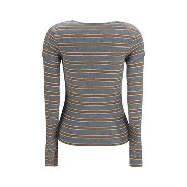 Ganni Gray Cotton Sportswear