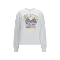 Ganni White Cotton Sportswear