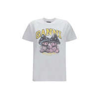 Ganni White Cotton T-Shirt