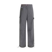Ganni Gray Cotton Cargo Pants