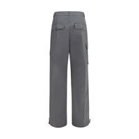 Ganni Gray Cotton Cargo Pants