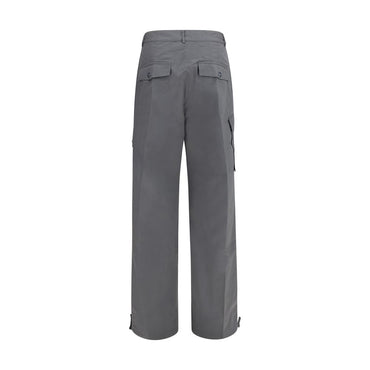 Ganni Gray Cotton Cargo Pants