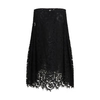 Fendi Black Silk Midi Skirt