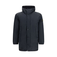 Stone Island Black Polyester Full-Length Jacket