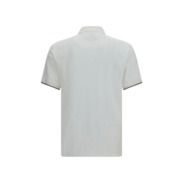 Brunello Cucinelli White Cotton Polo Shirt