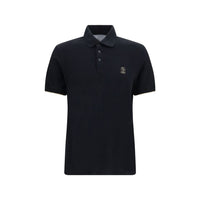 Brunello Cucinelli Black Cotton Polo Shirt