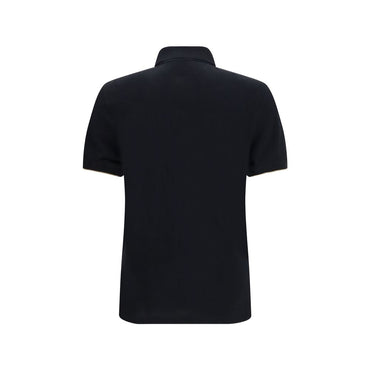 Brunello Cucinelli Black Cotton Polo Shirt