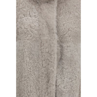 Brunello Cucinelli Gray Faux Fur Full-Length Jacket