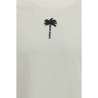 Palm Angels Beige Cotton T-Shirt