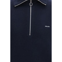 Prada Blue Wool Oves Aries Polo Shirt