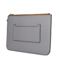Burberry Gray Leather Clutch Bag