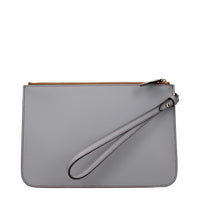 Burberry Gray Leather Clutch Bag