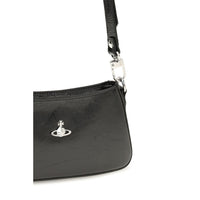 Vivienne Westwood Black Calf Leather Bos Taurus Shoulder Bag
