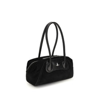 Vivienne Westwood Black Calf Leather Bos Taurus Shoulder Bag