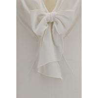 Alessandra Rich White Viscose Cocktail Dress