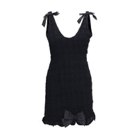 Alessandra Rich Black Cotton Casual Dress