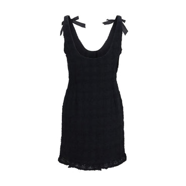 Alessandra Rich Black Cotton Casual Dress