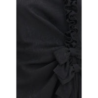 Alessandra Rich Black Silk Cocktail Dress