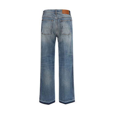 Amiri Blue Cotton Straight-Leg Jeans