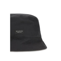 Gucci Black Cotton Bucket Hat