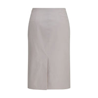 Miu Miu Gray Cotton Midi Skirt