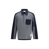 Thom Browne Gray Cotton Polo Shirt