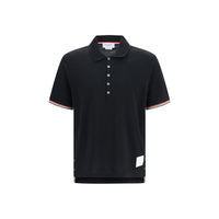Thom Browne Black Cotton Polo Shirt