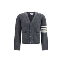 Thom Browne Gray Wool Oves Aries Cardigan