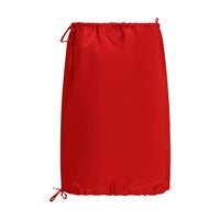 Prada Red Silk Midi Skirt