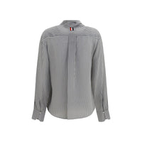 Thom Browne Gray Silk Pattern Shirt