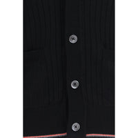 Thom Browne Black Wool Oves Aries Cardigan