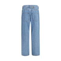 Thom Browne Blue Cotton Relaxed Fit Jeans