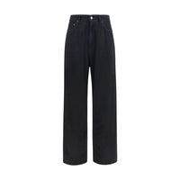 MM6 Black Cotton Relaxed Fit Jeans