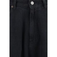 MM6 Black Cotton Relaxed Fit Jeans