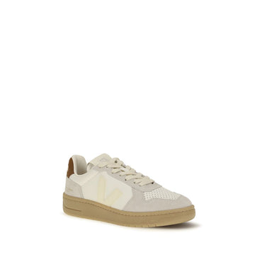 Veja Beige Calf Leather Bos Taurus Low Top Sneakers