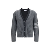 Thom Browne Gray Wool Oves Aries Cardigan