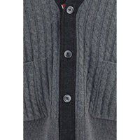 Thom Browne Gray Wool Oves Aries Cardigan
