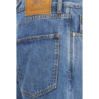 Burberry Blue Cotton Straight-Leg Jeans