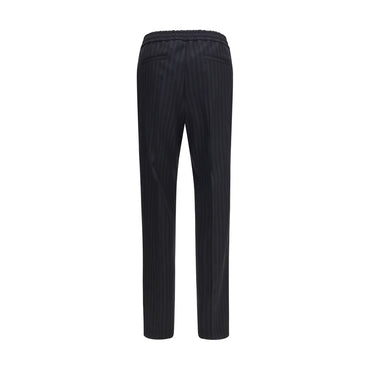 Versace Black Wool Oves Aries Dress Pants