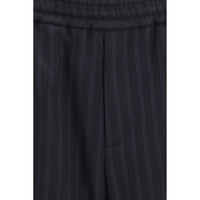 Versace Black Wool Oves Aries Dress Pants