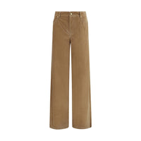 Max Mara Brown Cotton Casual Pants